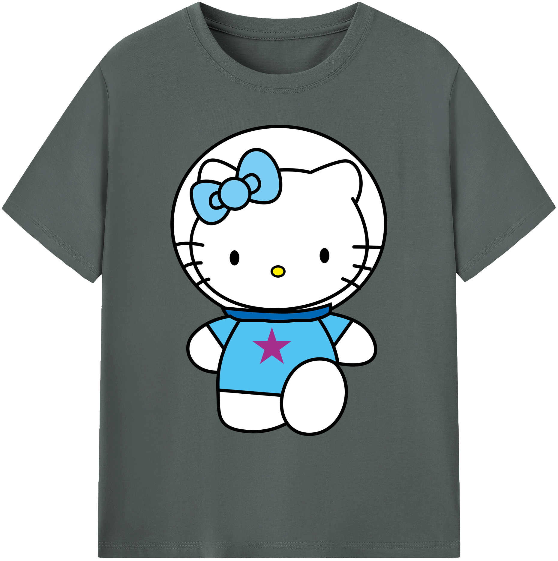 （画像用） Hello Kitty ハローキティ 綿100％ メンズ半袖Tシャツ｜肌触りやわらか＆通気性